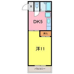 エブリワン東棟の物件間取画像